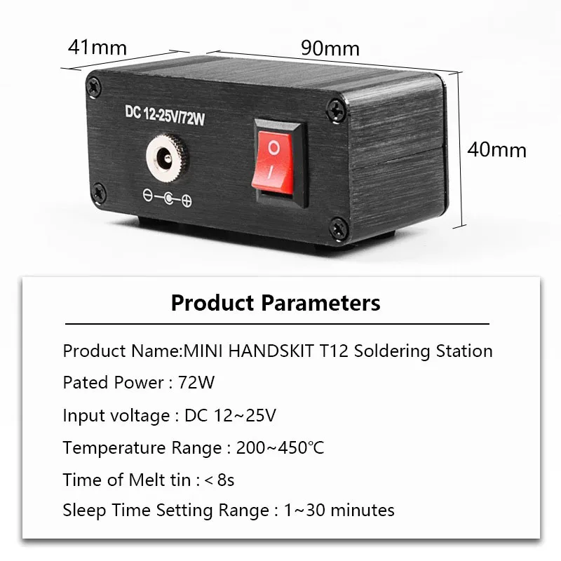 Mini Soldering Station Kit 72W Digital Soldering Iron Station Fast Heating Auto Sleep Welding Tool for DIY Electronic Repair