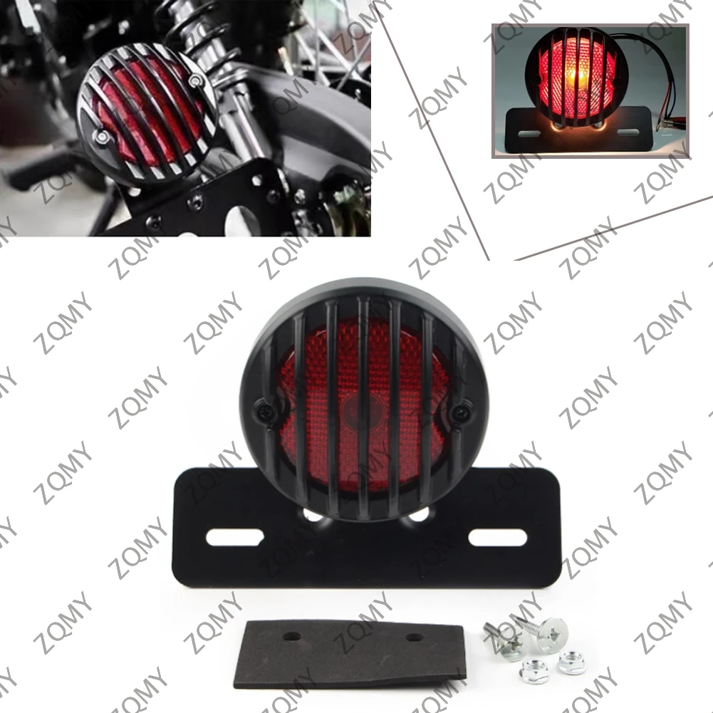 

Universal Motorcycle Side Mount Tail Light License Plate Bracket For Cafe Racer Dirt Bike ATVs Custom Chopper