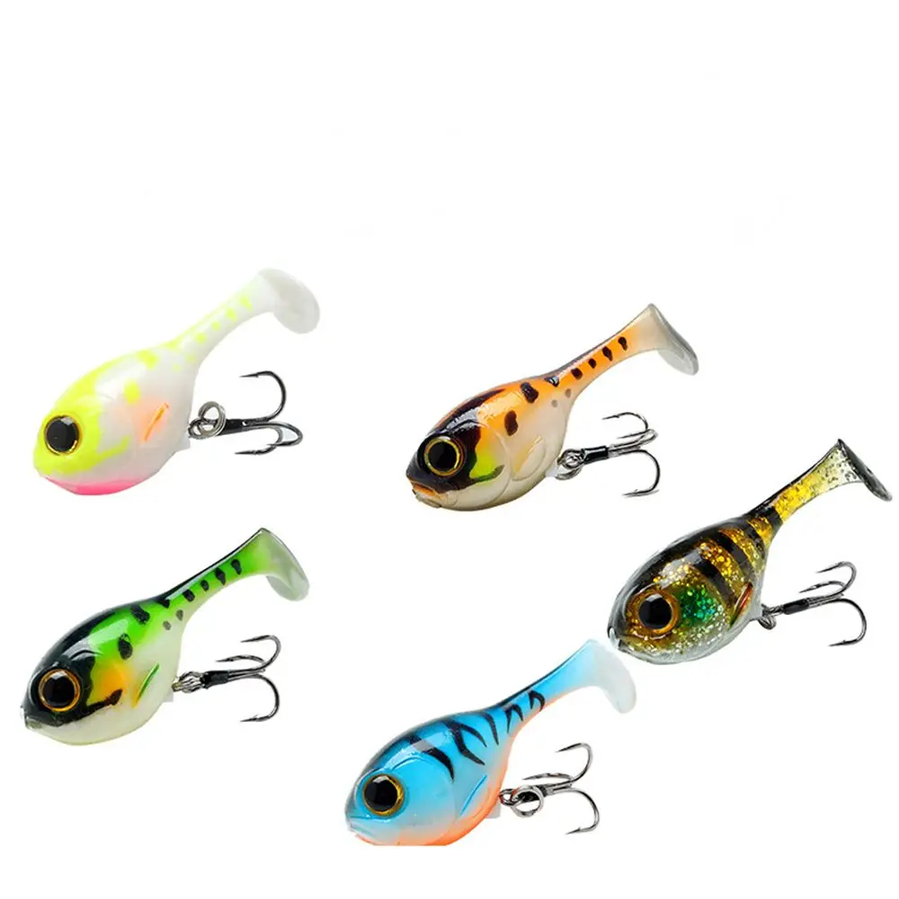 1pc 60mm/9.7g High Quality Soft Lure Balloonfish Deraball Artificial Silicone Bait with Worm Barbed Hook For all Fish Supplies