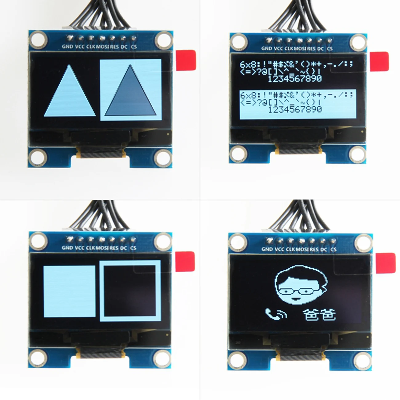 1.3 Inch OLED Module White/Blue SPI/IIC I2C Communication Color 128X64 Driver SH1106 4pin/7pin LCD Display Module