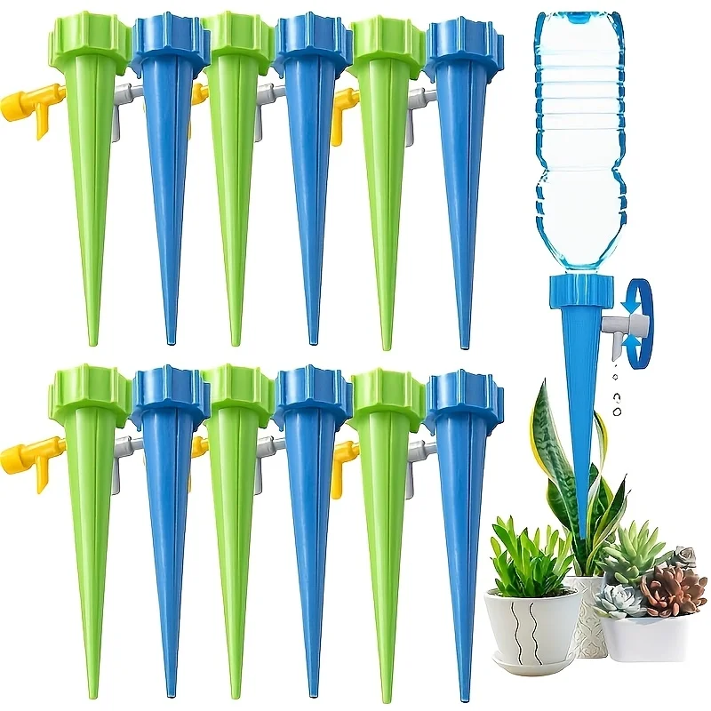 40pcs Polypropylene Self-Watering Spikes For Automatic Plant Watering System,Threaded Connectors for Indoor/Outdoor Drip Systems