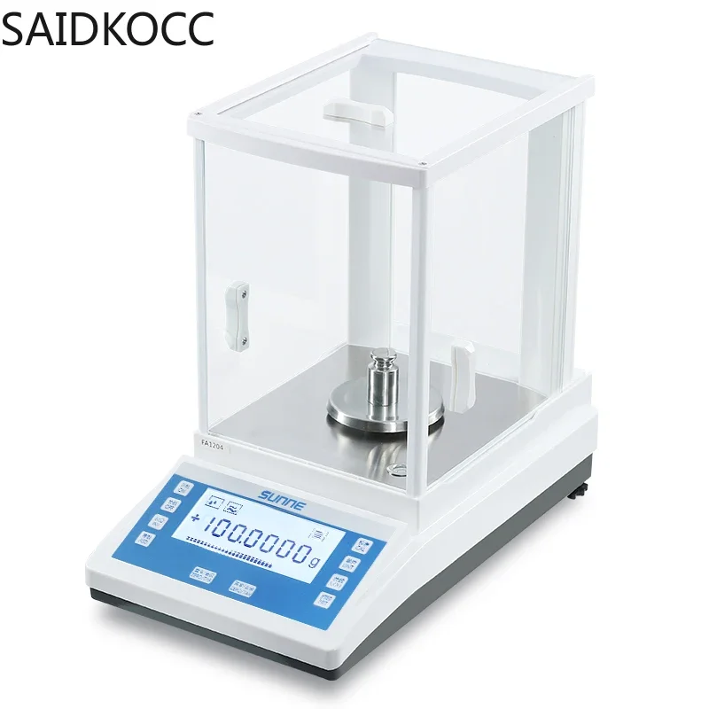 LED Digital display electronic Analytical balance 0.0001g/10000 laboratory high-precision balance 0.1mg with windscreen