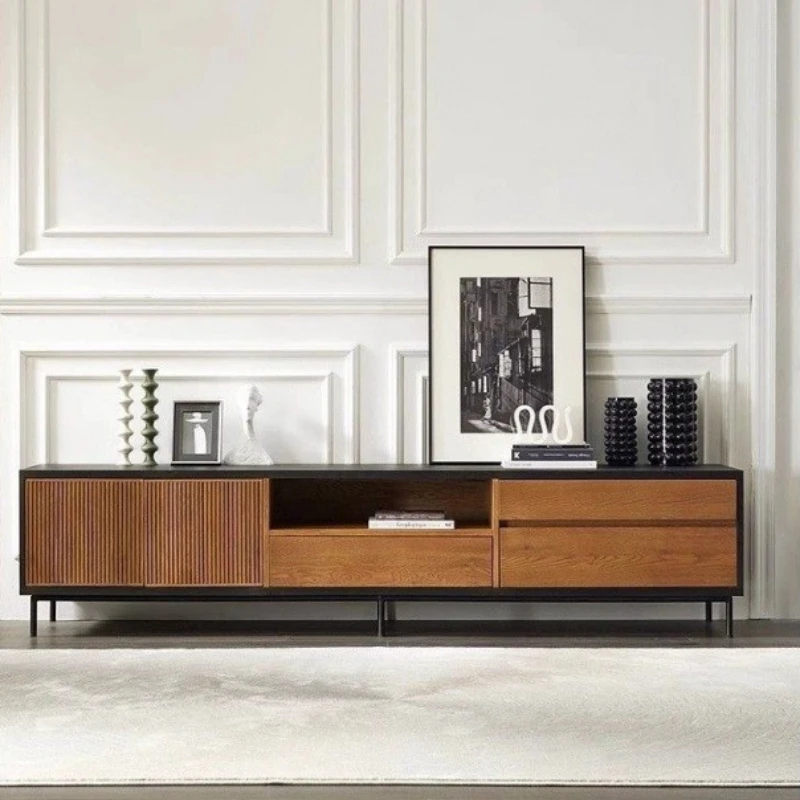 

Nordic Modern Retro TV Stands Color Block Simple Solid Living TV Stands Black Designer Audio-visual Home Furniture Ein Fernseher