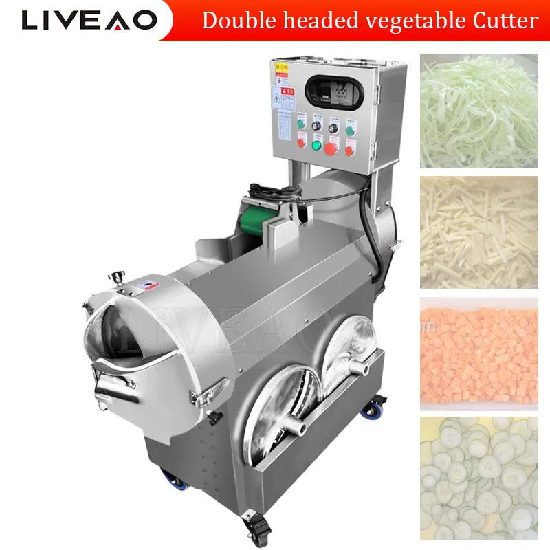 Durable Vegetable Cutter Kimchi Okra Garlic Ginger Slicing Chopping Machine Carrot Potato Chips Cube Cutting Machine