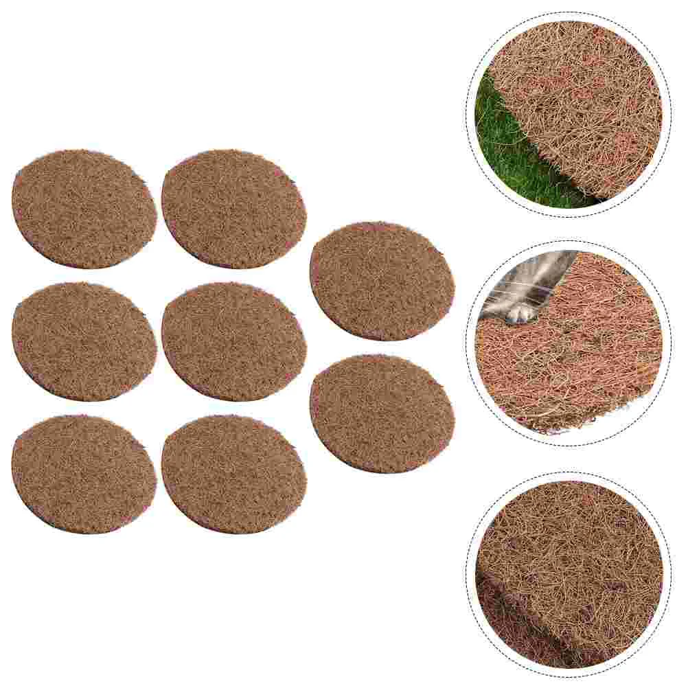 

8pcs Simple Pigeon Nest Mats Natural Brown Pet Pads Practical Bird Nest Mats brown pigeon nest mat pigeon nest pad