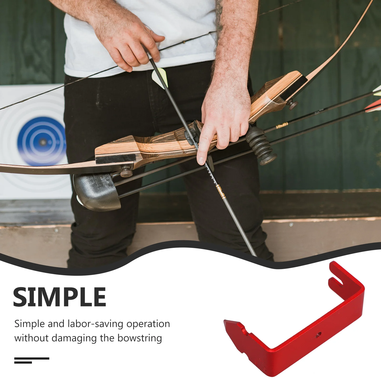 

Alloy Bow String Splitter Archery Accessory For Compound Bows Durable NonSlip Design Hunting Gear