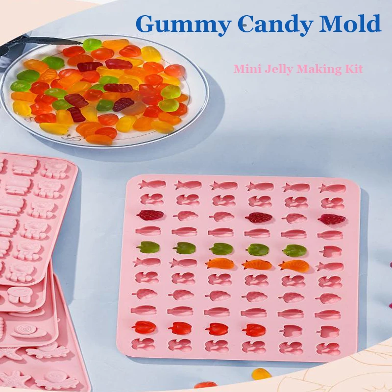 

Kawaii Gummy Candy Mold - Food-Grade Silicone Mini Jelly Making Kit, Heat-Resistant Chocolate & Baby Food Mold〔YY26〕
