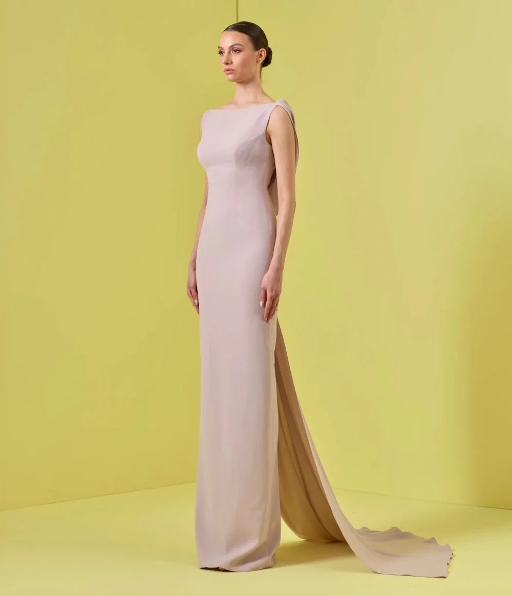Maßgeschneiderte Glitzer-Jersey-Plissee-Kleider mit Pailletten, geradem O-Ausschnitt, lang, maßgefertigt, für besondere Anlässe, Partykleider, modisch, elegant