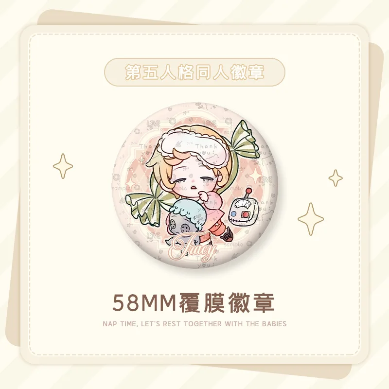 Identity V Game Peripheral Brooch Edgar Valden Tracy Reznik Kurt Frank Cartoon Figure Pins Accessorie Fans Collection Decor Gift