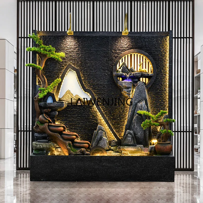 

Water curtain image museum fountain fish tank circulating water rockery courtyard hotel ornament