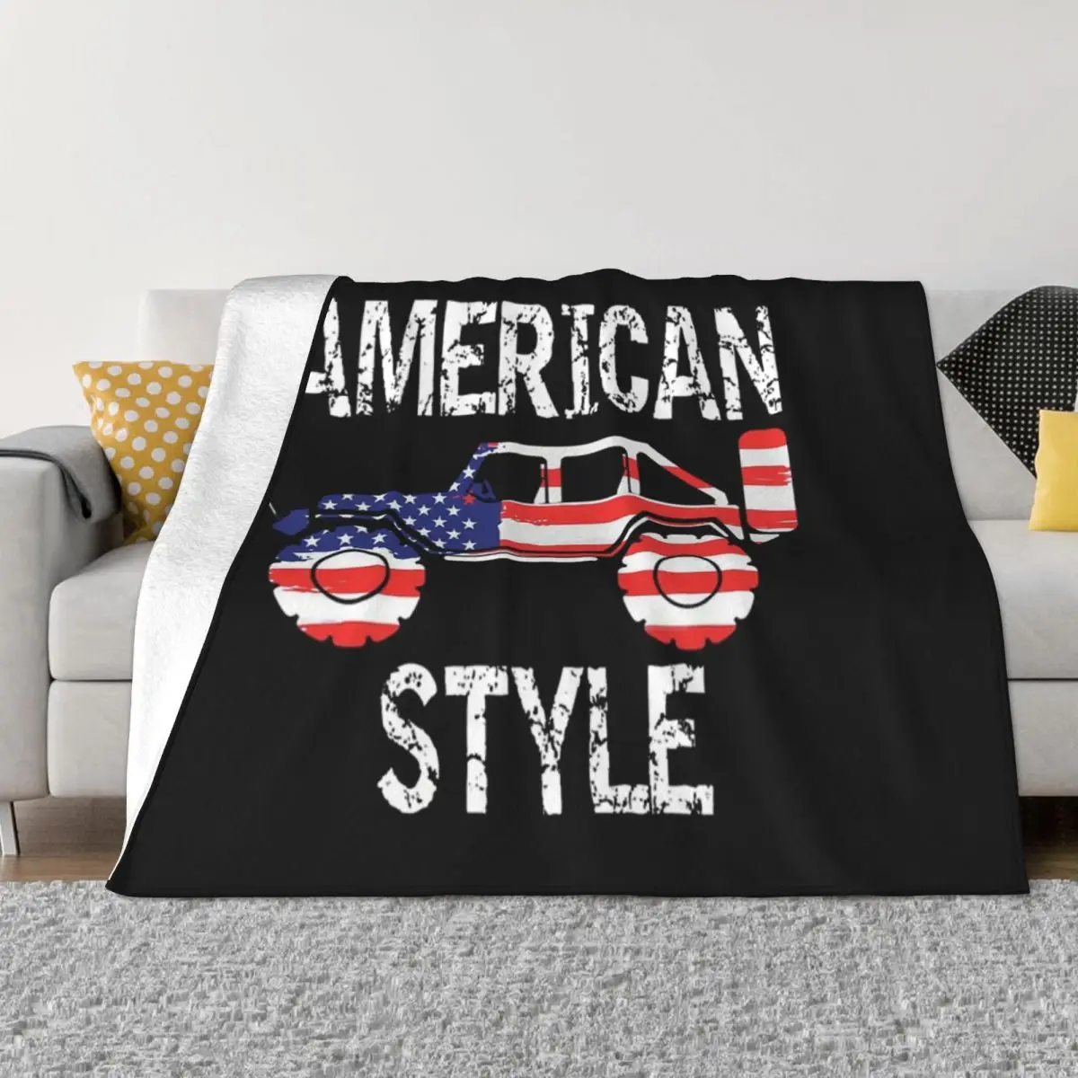 Jeeping American Style Throw Blanket Soft Warm Coral Fleece Flannel Blankets Sofa Cover Bedspread Winter Plaid Blankets