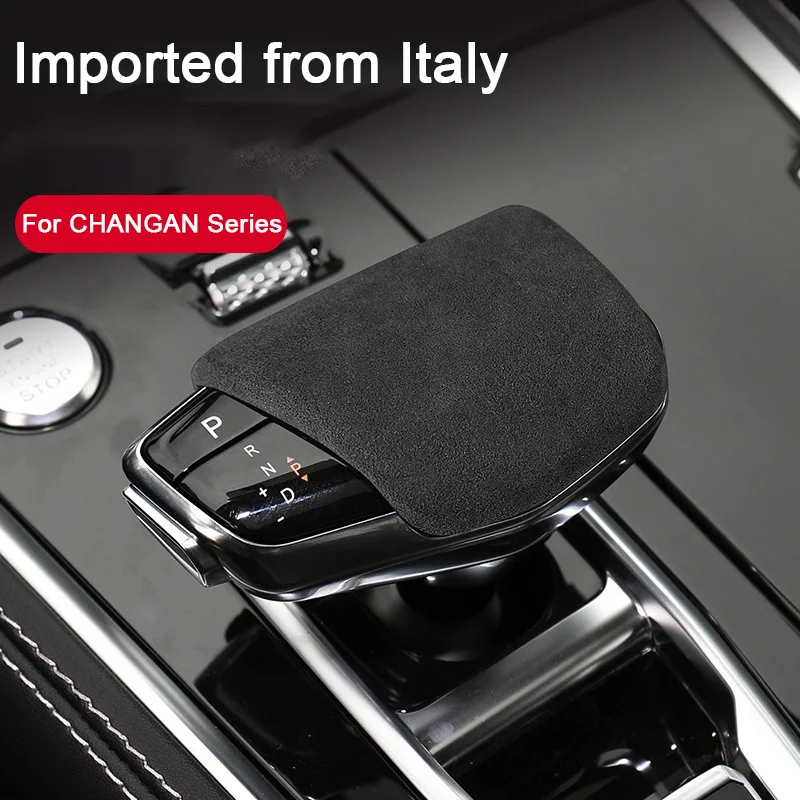 

For CHANGAN CS95 CS75 CS85 Coupe EADO PLUS 2017-2024 A lcantara Suede Car Gear Shift Knob Trim Cover Gears Head Lever Accessory