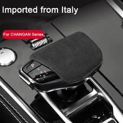 For CHANGAN CS95 CS75 CS85 Coupe EADO PLUS 2017- 2023 2024 Suede Leather Gear Handle Cover Gear Head Modified Protective Trim