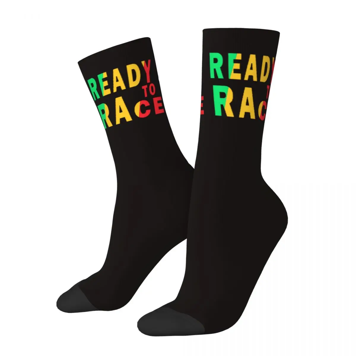 Ready To Race Championship Bucket Men Women Socks Cycling Novelty Spring Summer Autumn Winter Stockings Gift