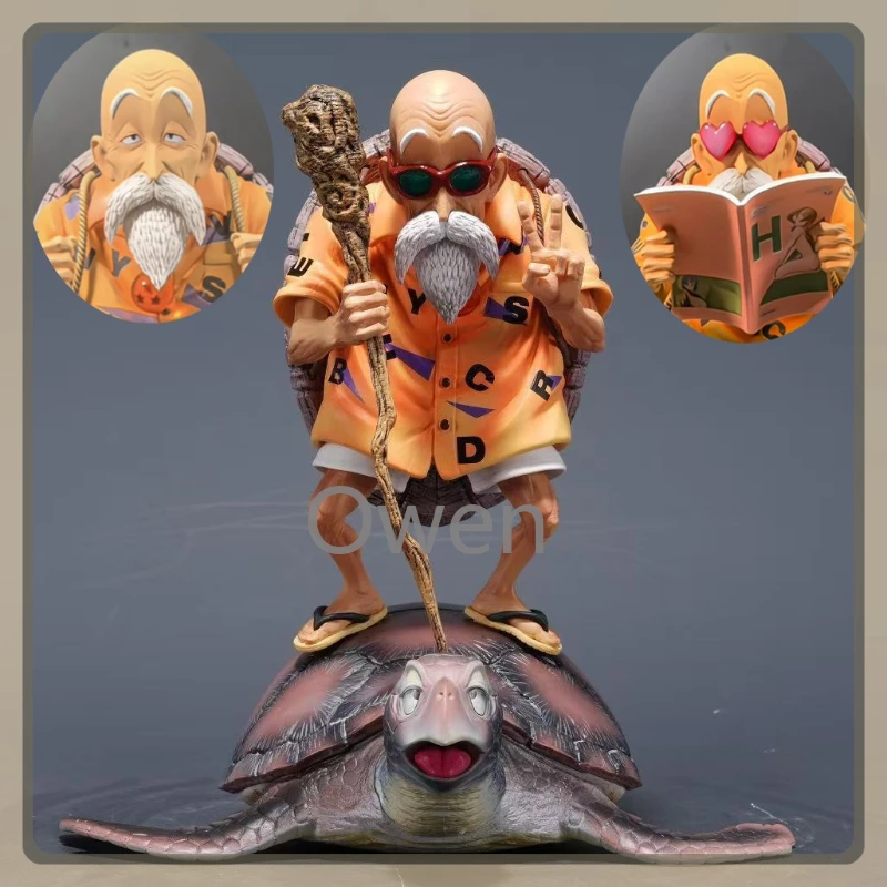 

Kame Sennin Anime Dragon Ball Figurine Master Roshi Riding Turtle Action Figures PVC Statue Collection Model Decoration Toy Gift