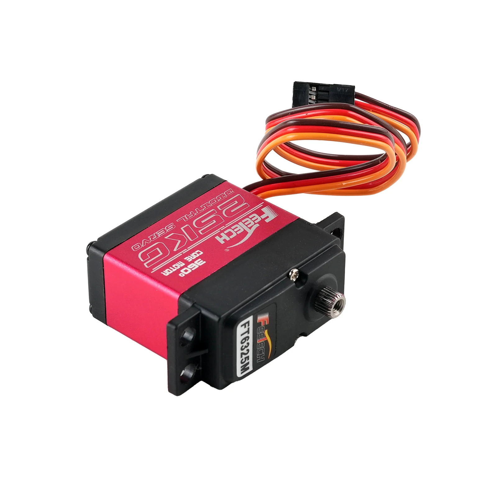 Feetech FT6325M 7.4V 25KG 360 Degree Core Motor Digital Servo Aluminum Alloy Gear Baja Servos 25T Metal Arm For 1/8 1/10 RC Car