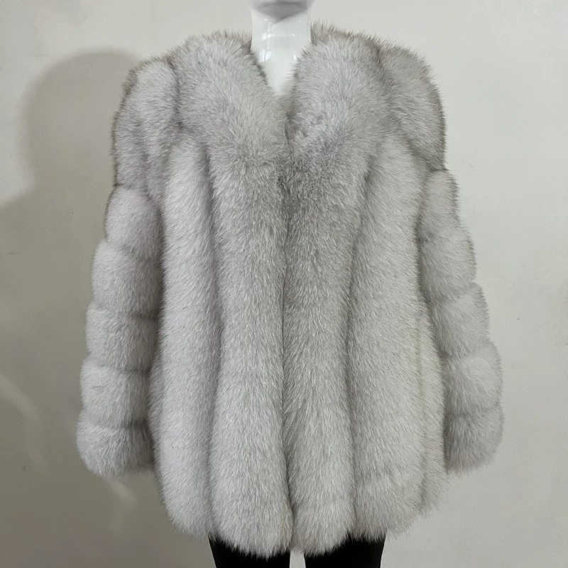 BEIZIRU Cappotto invernale da donna in vera pelliccia di volpe Calda moda naturale Nuova giacca da ragazza alla moda con maniche lunghe in stile lusso