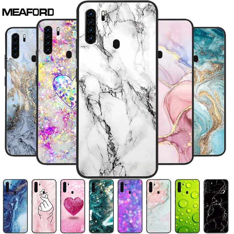 For Blackview A80 Plus Cases A80Pro Marble Soft TPU Silicone Back Cover for Blackview A80Pro Case Protective Funda A80Plus