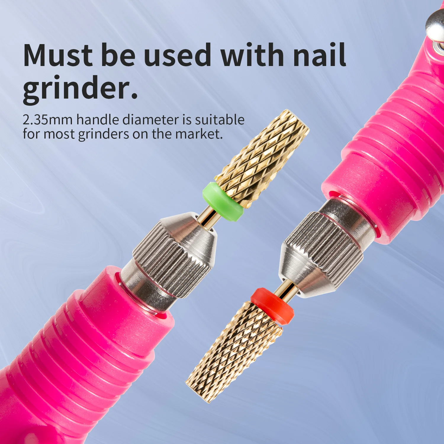 Foret à ongles en carbure de tungstène, 3 pièces, fraise de 3/32 pouces, mèches de manucure, accessoires de perçage, outil rotatif