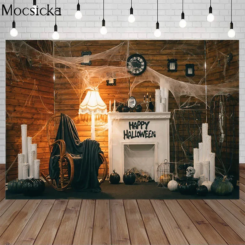 Autumn Backdrops Harvest Pumpkin Rural Farm Barn Haystack Newborn Halloween Photography Backdrops Photo Studio Photocall Decor
