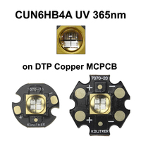 CUN6HB4A UV 365nm 4x Core 5.3W 7.8V SMD 7070 LED Ultraviolet Torch Light Flashlight DIY Bead