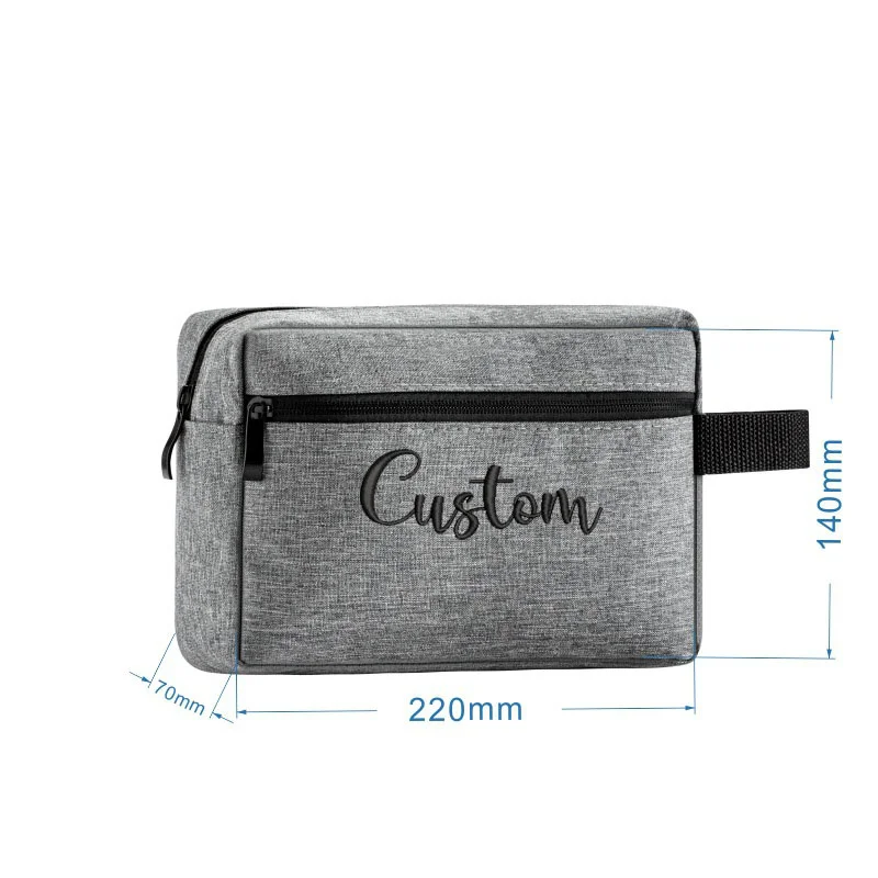 Personalized Oxford Cloth Simple Makeup Bag Custom Embroidery Large Capacity Travel Waterproof Storage Bag High-end Toiletry Bag