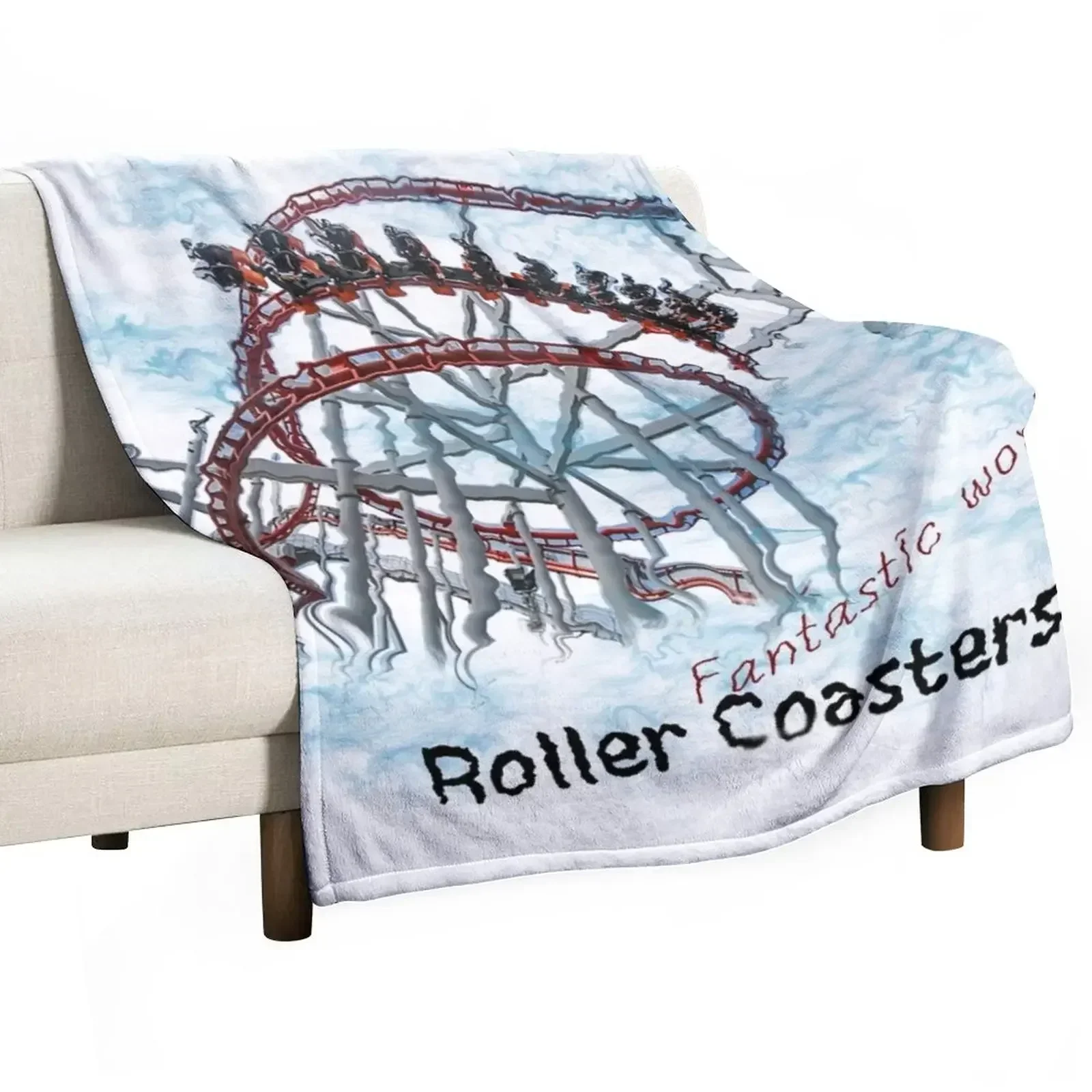 Roller Coasters - Fantastic world Throw Blanket Baby Soft Plaid Blankets For Bed blankets ands Blankets