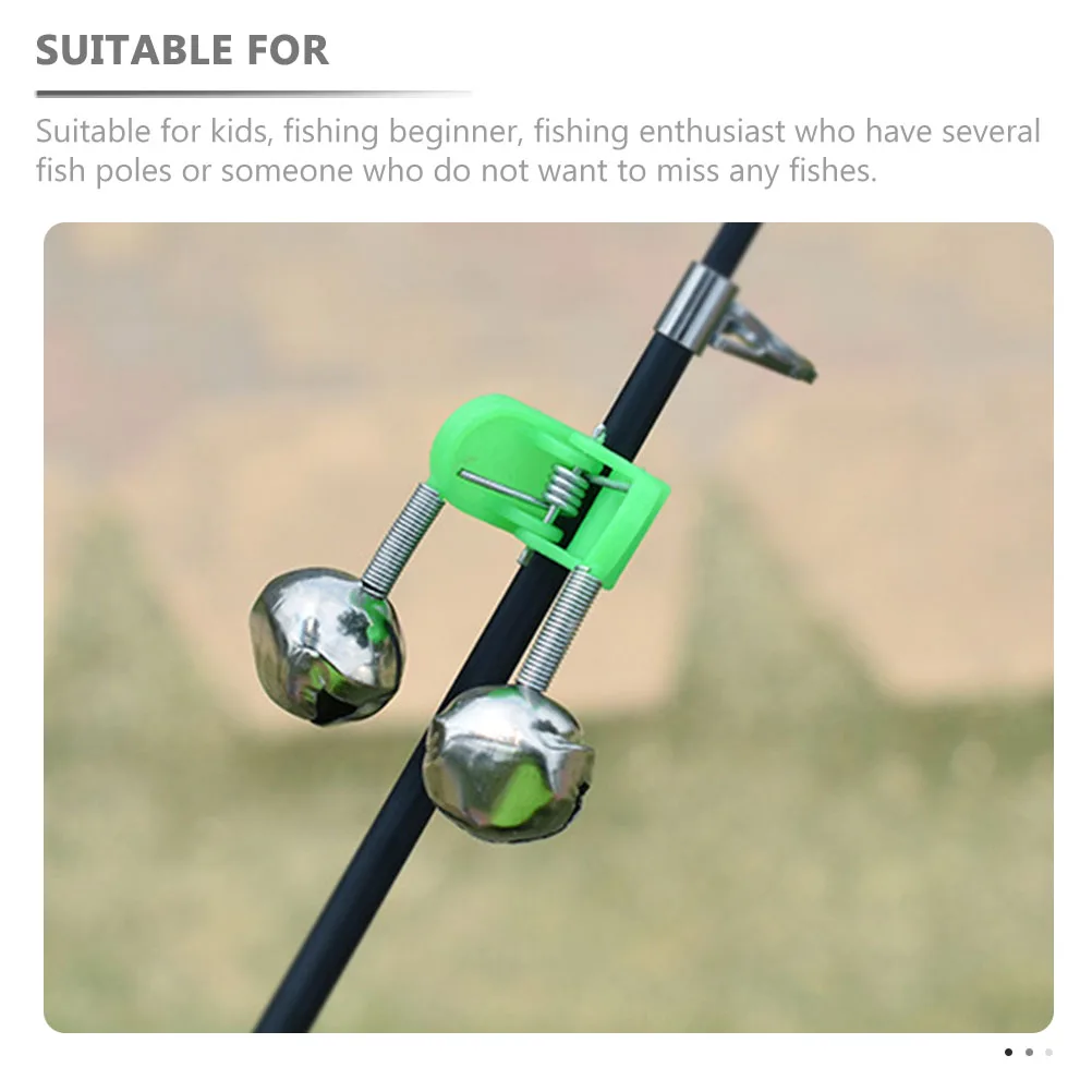 

30pcs Portable Bell Clips Bells Dual Fishing Rod Alarms Sound Indicator For Night Sea Outdoor Fishing Accessories