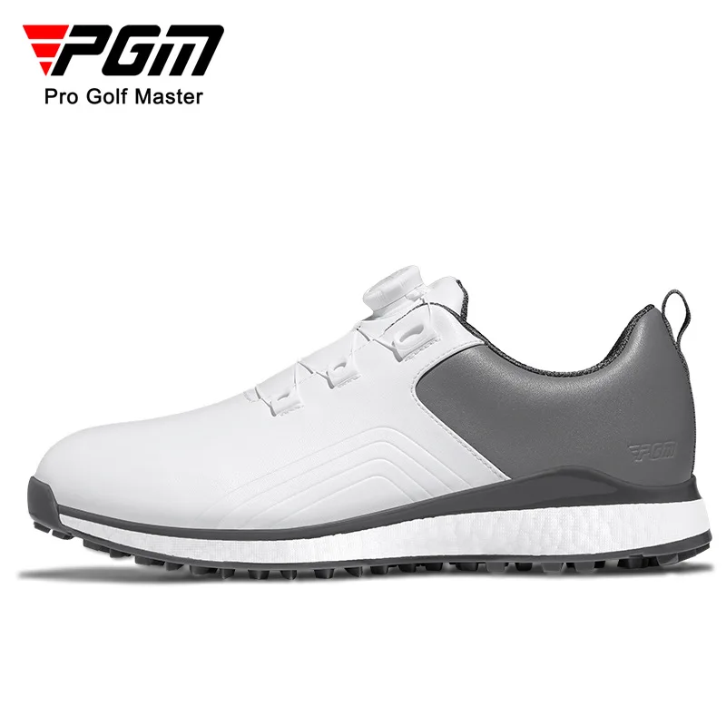 PGM sepatu Golf serat mikro pria, sneaker kasual musim panas tahan air TPU Anti Slip XZ371