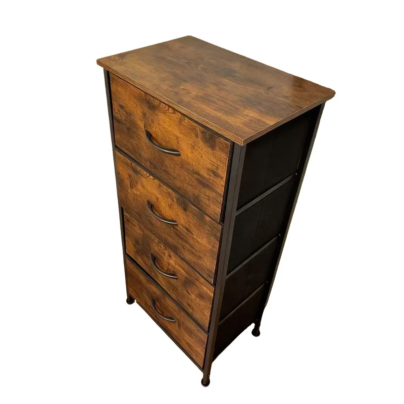 Retro Chest Storage Cabinet Living Room Drawer Storage Locker Clothing Sorting Box Factory Straight Hair