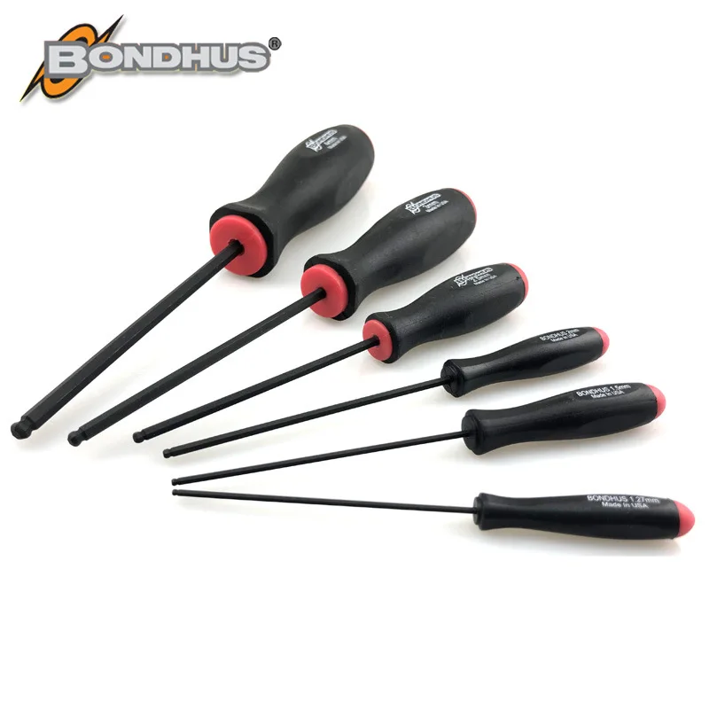 US BONDHUS 10656 Regular Length Ball End Hex Screwdriver Metric Hex Key 3mm High Quality Precision Tool