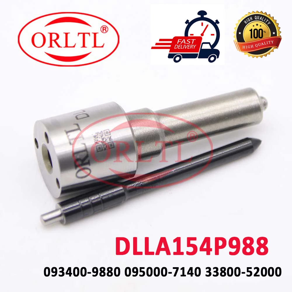 ORLTL New DLLA 154 P 988 Diesel Fuel Injector Nozzle DLLA154P988 093400-9880 for Denso 095000-7140 33800-52000