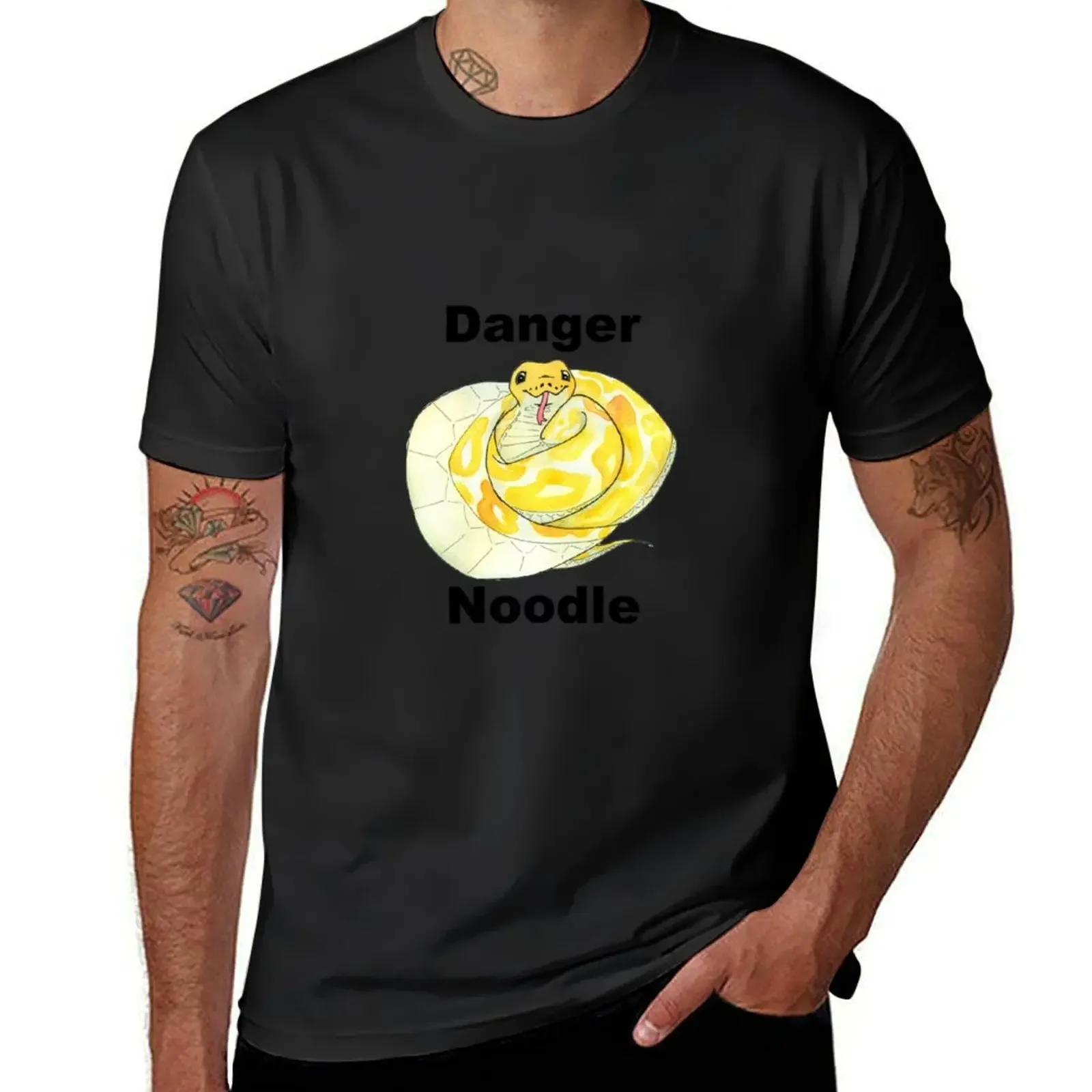 

Danger Noodle Yellow Snake T-Shirt sports fans essential t shirt graphic tee shirt mens vintage t shirts