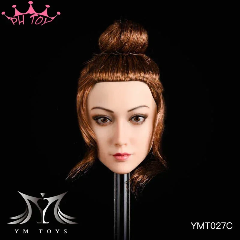 YMT027 1/6 Scale Female Soldier Jasmine Beauty Head Sculpt  Moli Head Carving Fit 12