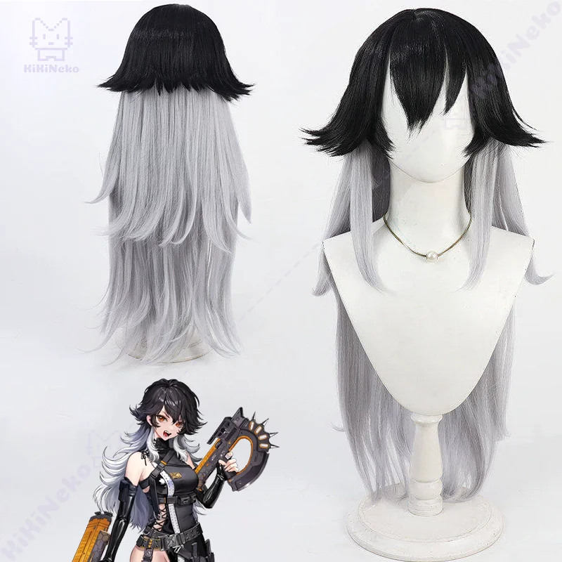 Game nikke K Cosplay Wig K Two Tone Flip Long Wig For Hallowmas Comicon Party Adult Women Man