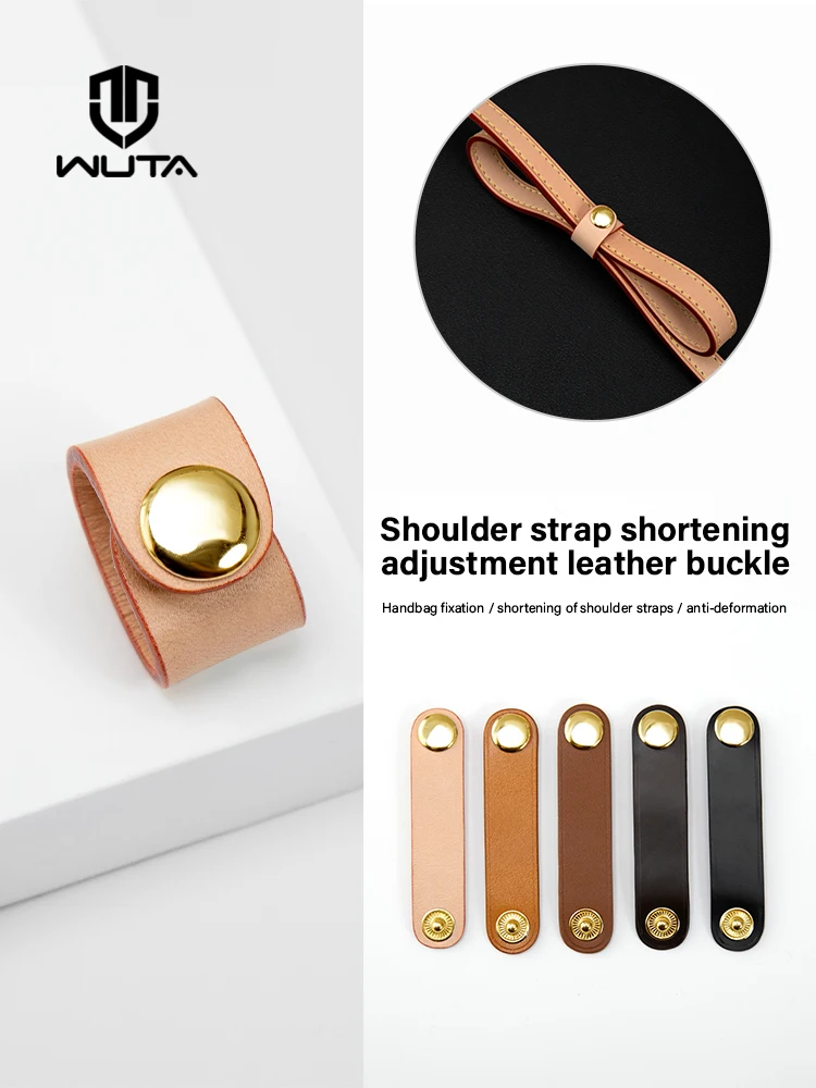 WUTA Short Shoulder Strap Fastening Leather Buckle Converter Strap Prevent Tail Lift Bag Accessories Shoulder Bag Strap Adjuster