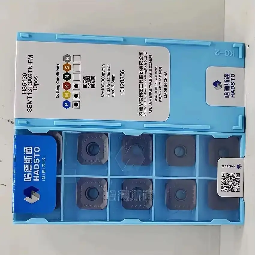 SEMT13T3AGTN-FM HS5130 SEMT13T3AGTN SEMT13T3 HADSTO CNC carbide inserts Milling inserts turning tools 10pcs/box