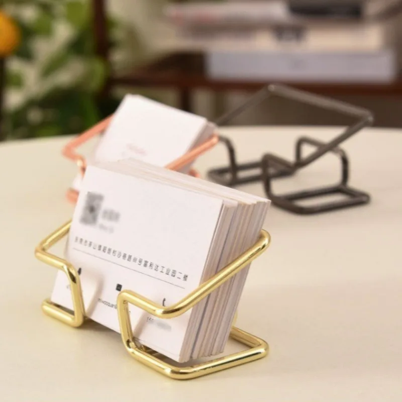 1 قطعة حامل بطاقة الأعمال المعدنية بطاقات الأعمال المنظم قاعدة عرض حامل حامل دعم متجر الفندق إدارة بطاقة الزيارة