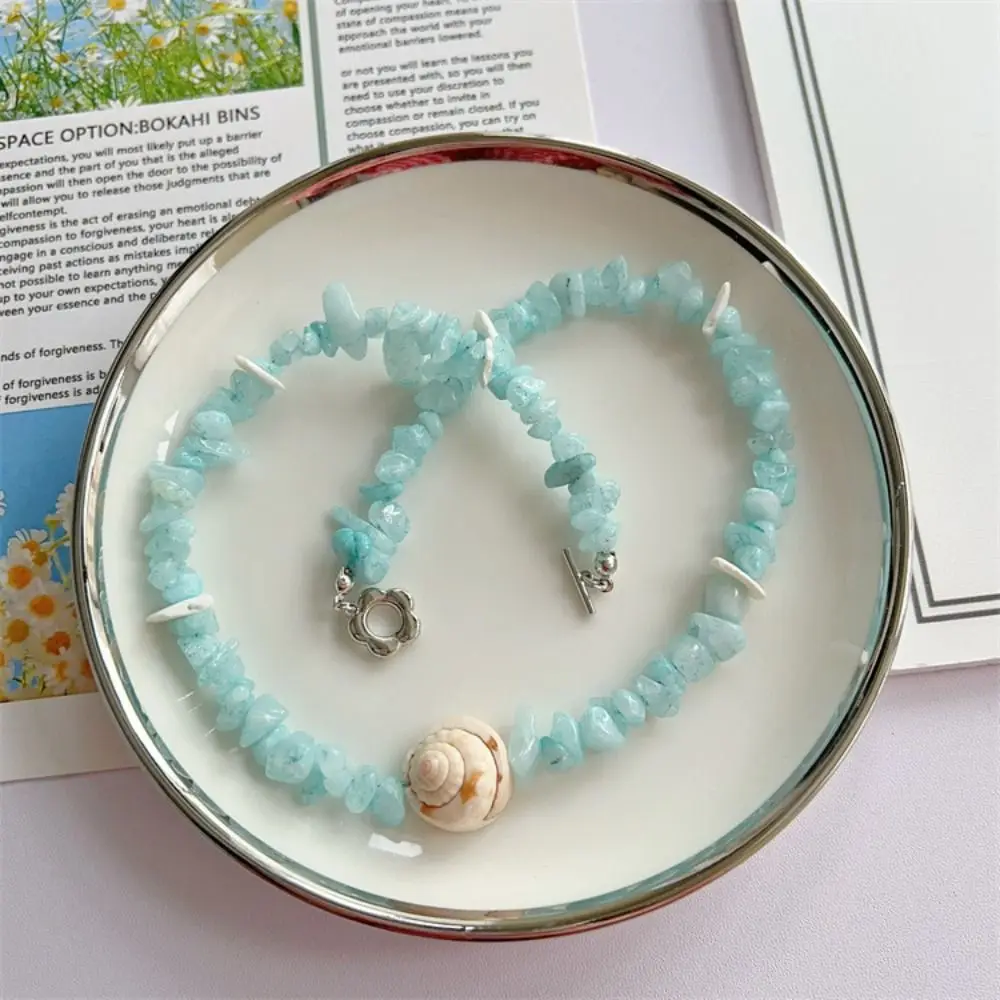 Shell Conch Shell Necklace Boho Style Sea Beach Starfish Pendant Necklace Jewelry Handmade Bohemia Beads Chain Choker Summer