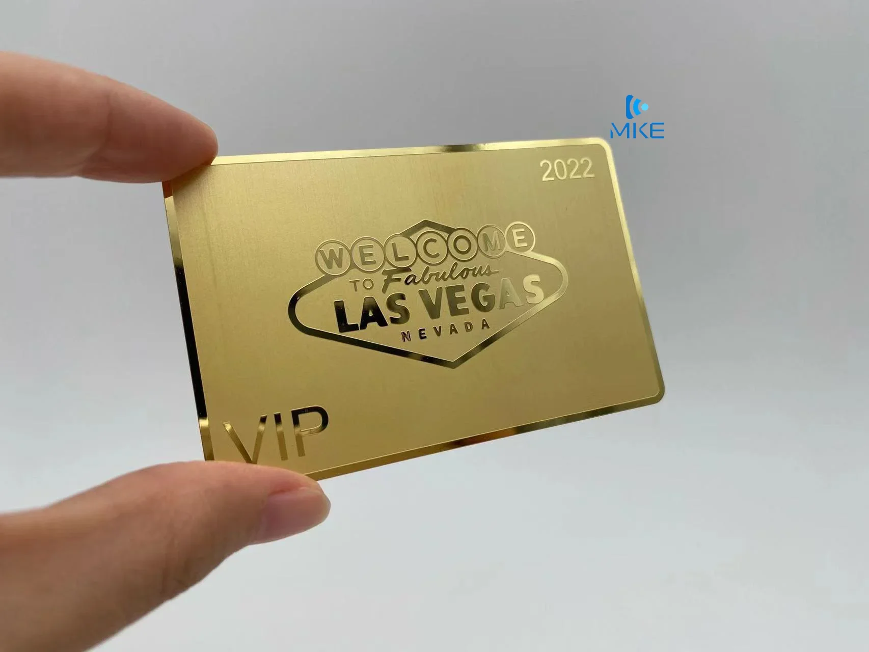 Shiny Mirror Stainless Steel Metal Business Cards Gold
