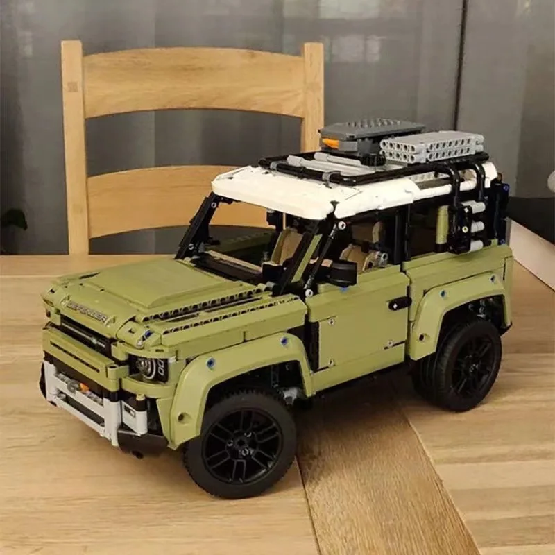 Juego de bloques de construcción de vehículo todoterreno, juguete de construcción con Control remoto de potencia Ultra grande, Compatible con Land Rover Defender, 40009