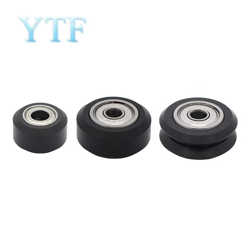 3D Printer Parts CNC Wheels Plastic POM  Small&Big Passive Round Perlin  & V-Type For V-Slot C-Beam