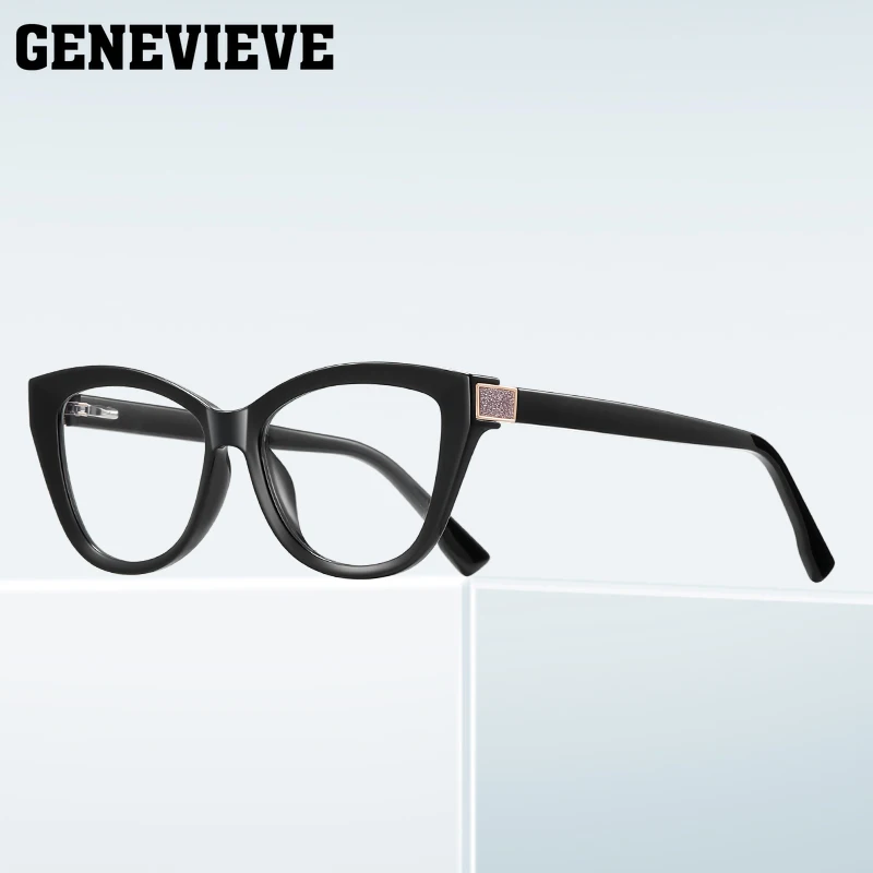 جنيف كلاسيكي بسيط تصميم عين القط المرأة مكافحة الضوء الأزرق نظارات للقراءة اللونية وصفة طبية قابلة للتخصيص PFD2276 #6