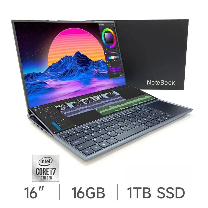 

New Arrivals Dual Screen Laptop Core I7 10th Generation Touch Screen Gaming Laptop PC Portable Notebook Computer