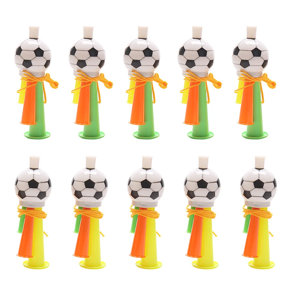 

10pcs Football Game Speakers Football Fans Trumpet Game Party Concert Horn Plastic Ornaments (Random Color)