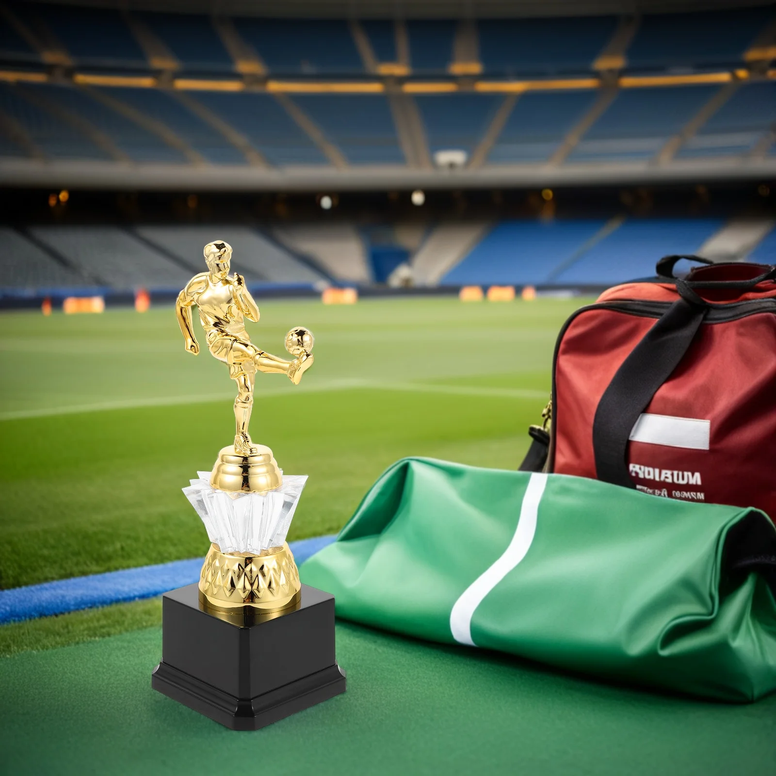 Goldene Trophäe, Fußballpreis, Kunststoff, Fußballmeisterschaft, Andenken, Jugendliga, Feier, Mitbringsel, Kindersporterkennung