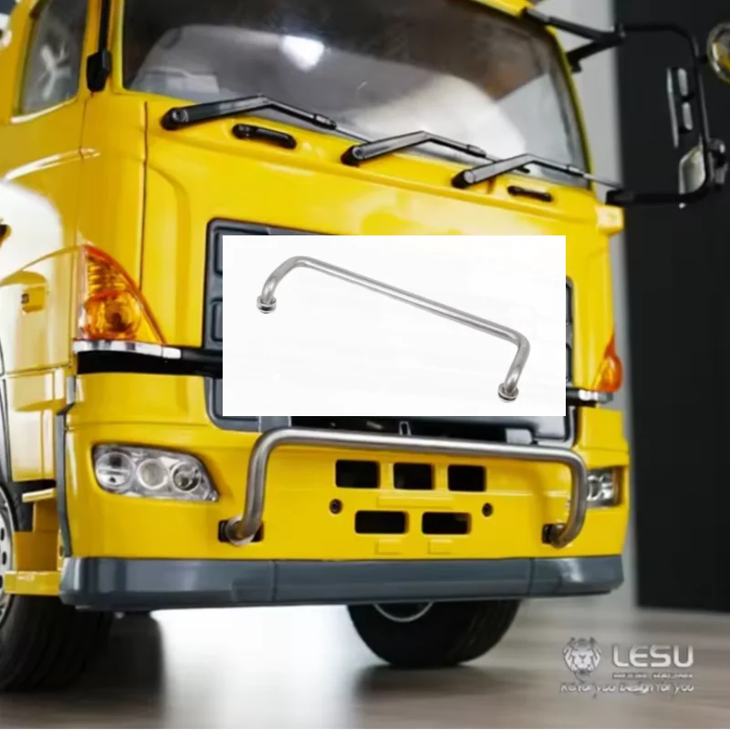 

770S Front Bumper Cab Bumper Anti-Collision Bar G-6166 Stainless Steel For 1/14 Tamiya RC Hino 700 Front Bumper Tractor Truck