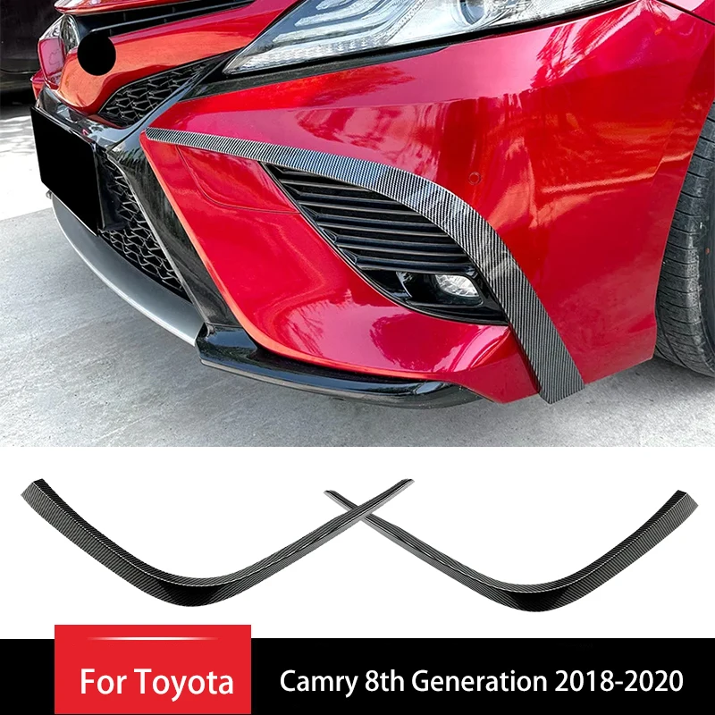 

Front Bumper Splitter Lip Light Frames Cover for Toyota Camry 8th Generation 2018-2020 Diffuser Sticker Body Kit Fog Light Frame