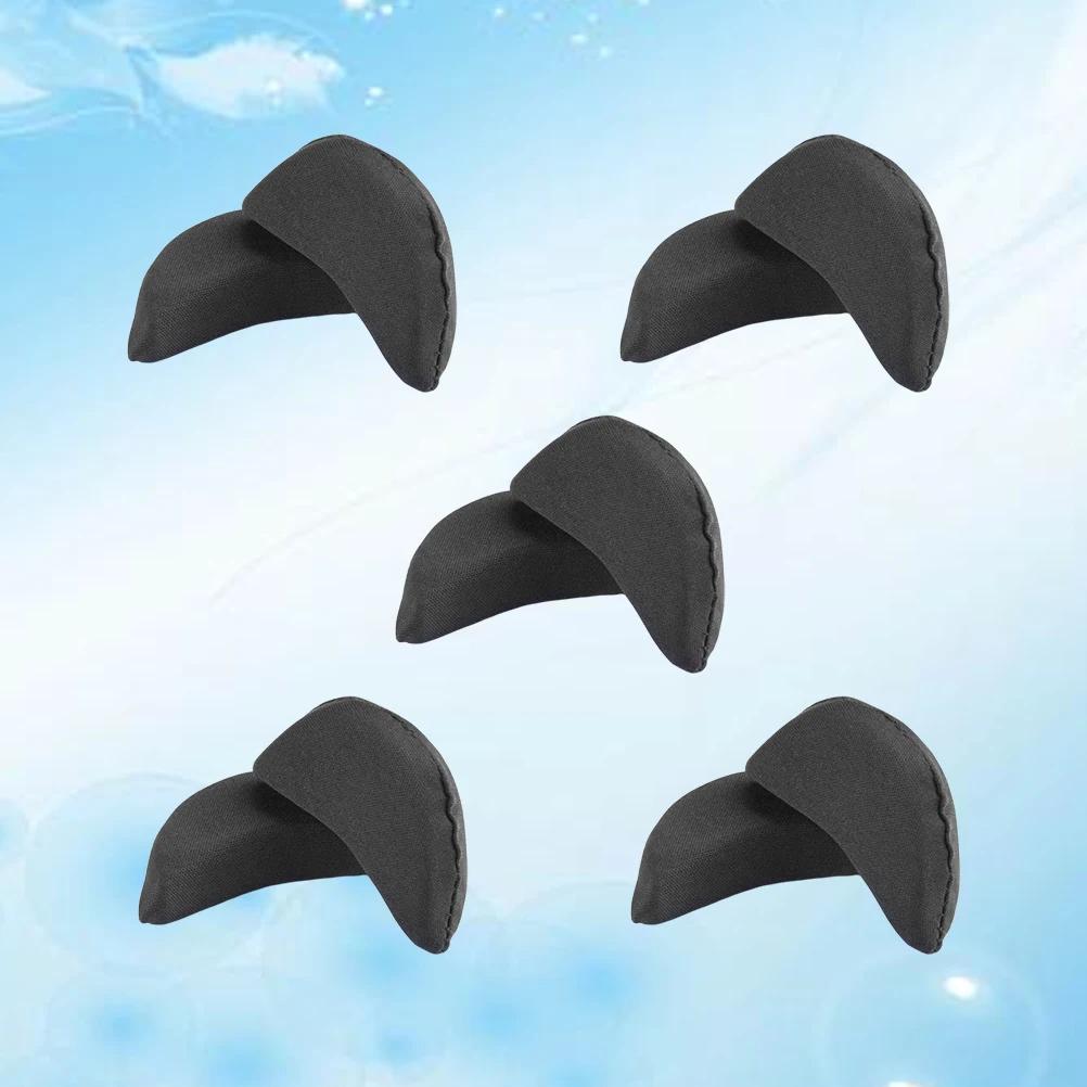 

5 Pairs Black Forefoot Sole Pads High Heel Foot Cushion Thick Shoe Inserts Half Insoles Fit Support Anti Slip Reusable Sole
