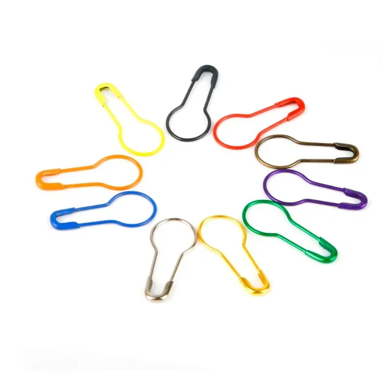 100pcs/lot batch colorful knitting crochet locking handtag safety pins sewing tool needle clips DIY handicraft accessories